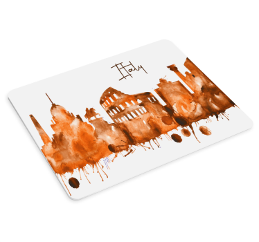 Tapis de souris carte du monde aquarelle de rome - TenStickers