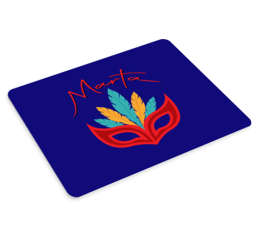 Tapis de souris personnalisable masque coloré en plumes - TenStickers