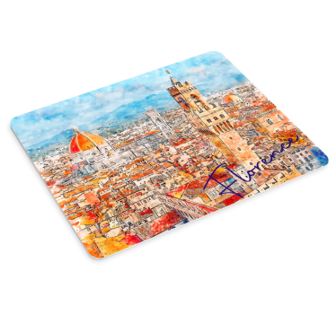 Tapis de souris vue sur le paysage urbain de florence - TenStickers