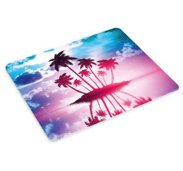 Tapis de souris carte du monde reflet d'île tropicale - TenStickers