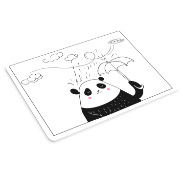 Tapis de souris original panda ludique avec parapluie - TenStickers