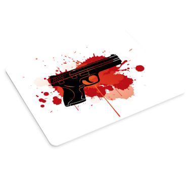 Tapis de souris original silhouette d'arme stylisée - TenStickers