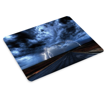 Tapis de souris gamer scène de route orageuse - TenStickers