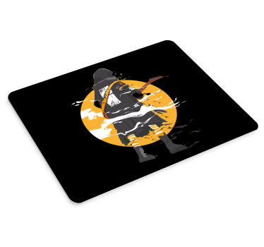 Tapis de souris gamer silhouette de guitariste - TenStickers