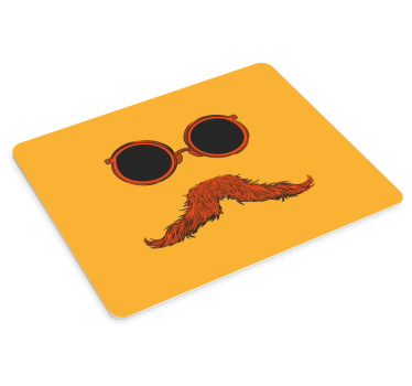 Tapis de souris original lunettes funky avec moustache - TenStickers