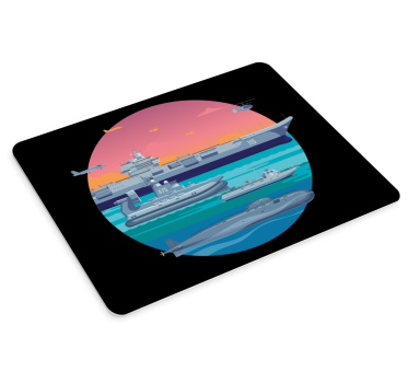 Tapis de souris gamer scène de flotte navale - TenStickers