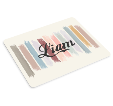 Tapis de souris personnalisable rayures de pinceau colorées - TenStickers