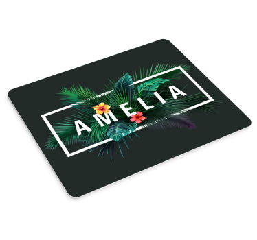 Tapis de souris personnalisable arrangement floral tropical - TenStickers