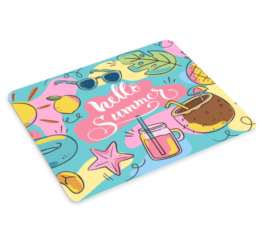 Tapis de souris personnalisable design hello Été - TenStickers