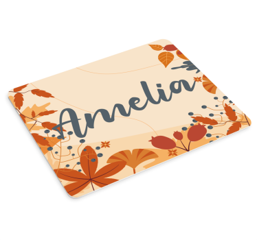Tapis de souris personnalisable fleurs élégantes d'automne - TenStickers