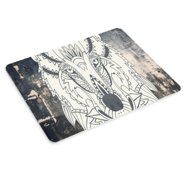 Tapis de souris original art de loup complexe - TenStickers