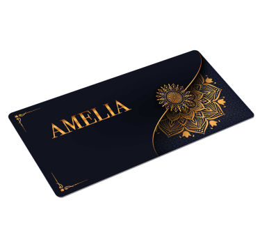 Tapis de souris personnalisable accent floral élégant - TenStickers