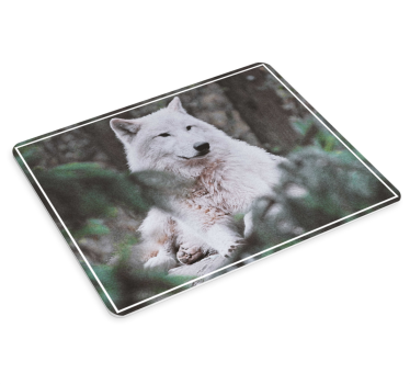Tapis de souris original loup arctique sérénité - TenStickers