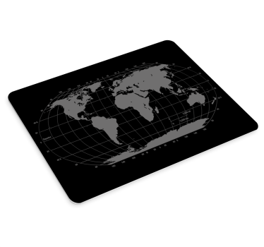 Tapis de souris carte du monde quadrillée - TenStickers