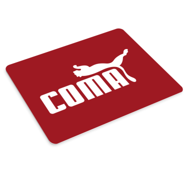 Tapis de souris original lettrage rouge audacieux - TenStickers