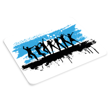 Tapis de souris original scène de célébration silhouette - TenStickers
