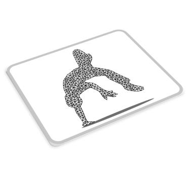 Tapis de souris original figure géométrique noire - TenStickers