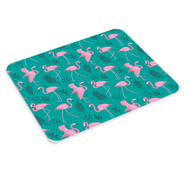 Tapis de souris motif flamant rose tropical - TenStickers