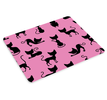 Tapis de souris motif silhouettes de chats ludiques - TenStickers