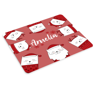 Tapis de souris noël visages de chat mignons - TenStickers