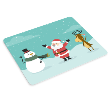 Tapis de souris noël personnages d'hiver joyeux - TenStickers