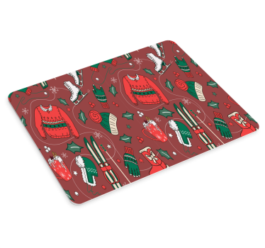 Tapis de souris noël Éléments d'hiver festifs - TenStickers