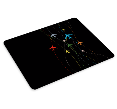 Tapis de souris gamer traînées d'avions colorées - TenStickers