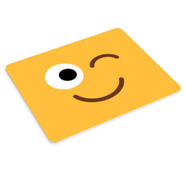 Tapis de souris original expression jaune joyeuse - TenStickers