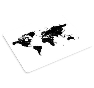 Tapis de souris carte du monde contour stylisé - TenStickers
