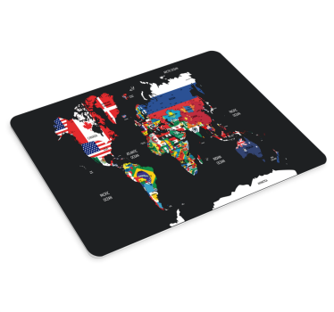 Tapis de souris carte du monde illustration vibrante - TenStickers
