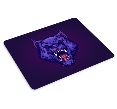 Tapis de souris gamer tête de loup féroce - TenStickers