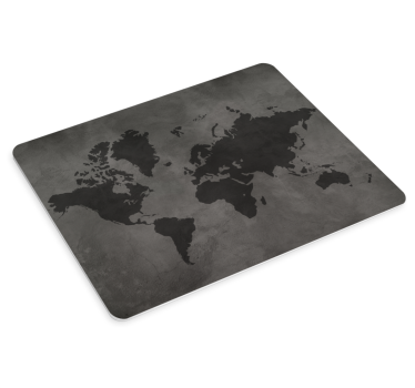 Tapis de souris avec carte du monde Motif tons gris - TenStickers