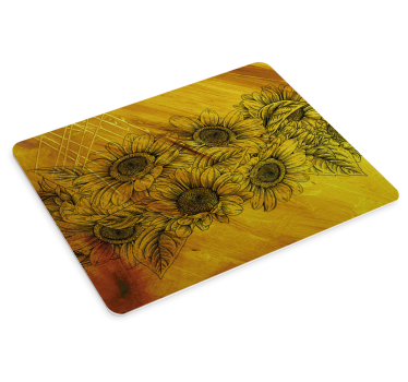 Tapis de souris original motif floral tournesol - TenStickers