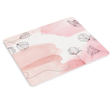 Tapis de souris original motif aquarelle floral - TenStickers