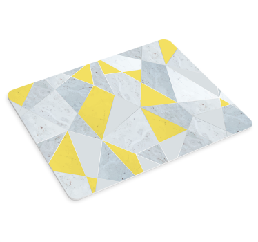 Tapis de souris motif géométrique jaune - TenStickers