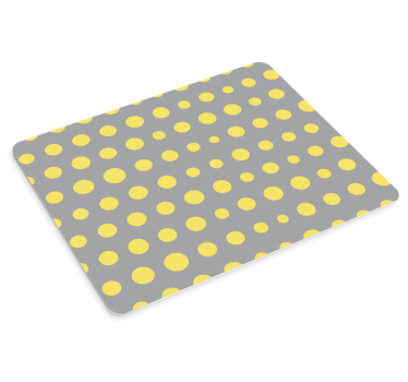 Tapis de souris motif pois jaunes - TenStickers