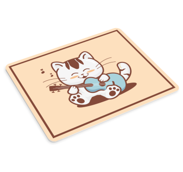 Tapis de souris gamer chat mignon jouant de la guitare - TenStickers