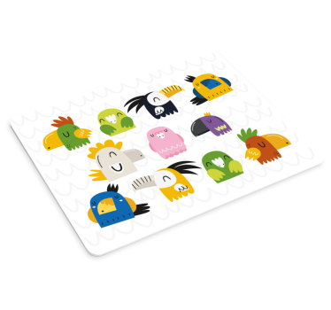 Tapis de souris original oiseaux de dessin animés colorés - TenStickers
