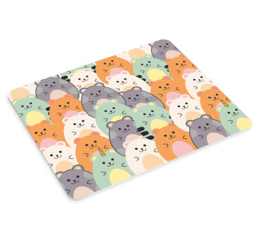 Tapis de souris original visages d'animaux mignons - TenStickers