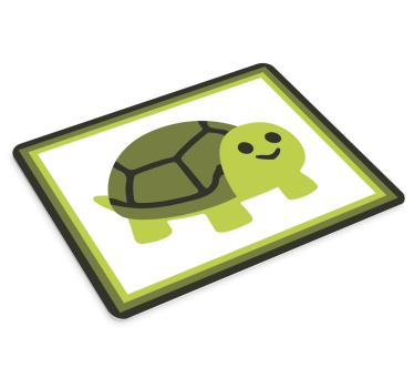 Tapis de souris animé tortue joyeuse - TenStickers