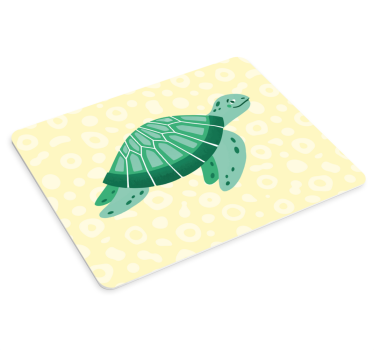 Tapis de souris original illustration de tortue mignonne - TenStickers