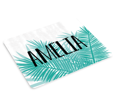 Tapis de souris personnalisable motif feuilles tropicales - TenStickers