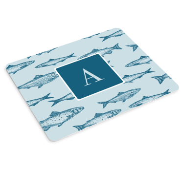 Tapis de souris personnalisable motif poisson artistique - TenStickers