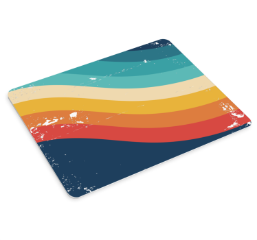 Tapis de souris motif bandes ondulées colorées - TenStickers