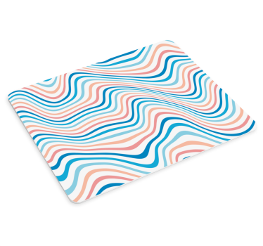 Tapis de souris motif lignes colorées ondulées - TenStickers