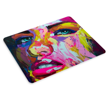 Tapis de souris original portrait de femme coloré - TenStickers