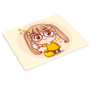 Tapis de souris animé personnage de dessin animé joyeux - TenStickers