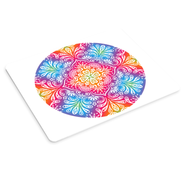 Tapis de souris motif imprimé botanique vibrant - TenStickers