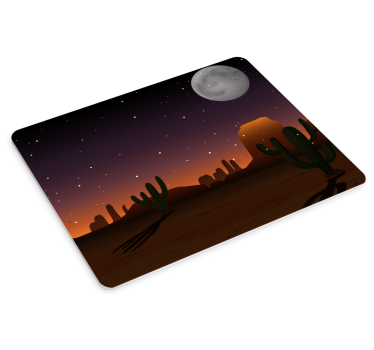 Tapis de souris original désert de nuit - TenStickers