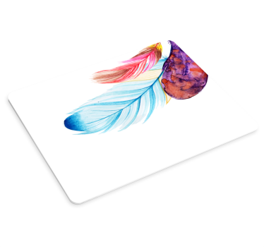 Tapis de souris original art de plumes colorées - TenStickers